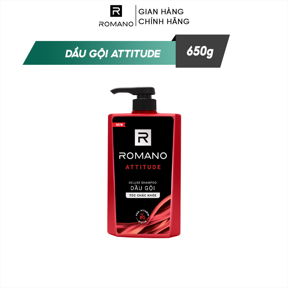 Combo Dầu gội và Sữa tắm cao cấp Romano Attitude sang trọng đẳng cấp 650gr