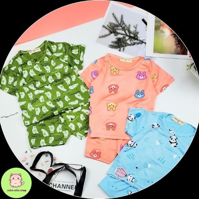 Đồ Bộ Đùi Bé Trai Bé Gái Minky Mom Họa Tiết Gấu Chất Thun Lạnh Mặc Hè Cho Bé (8-19kg