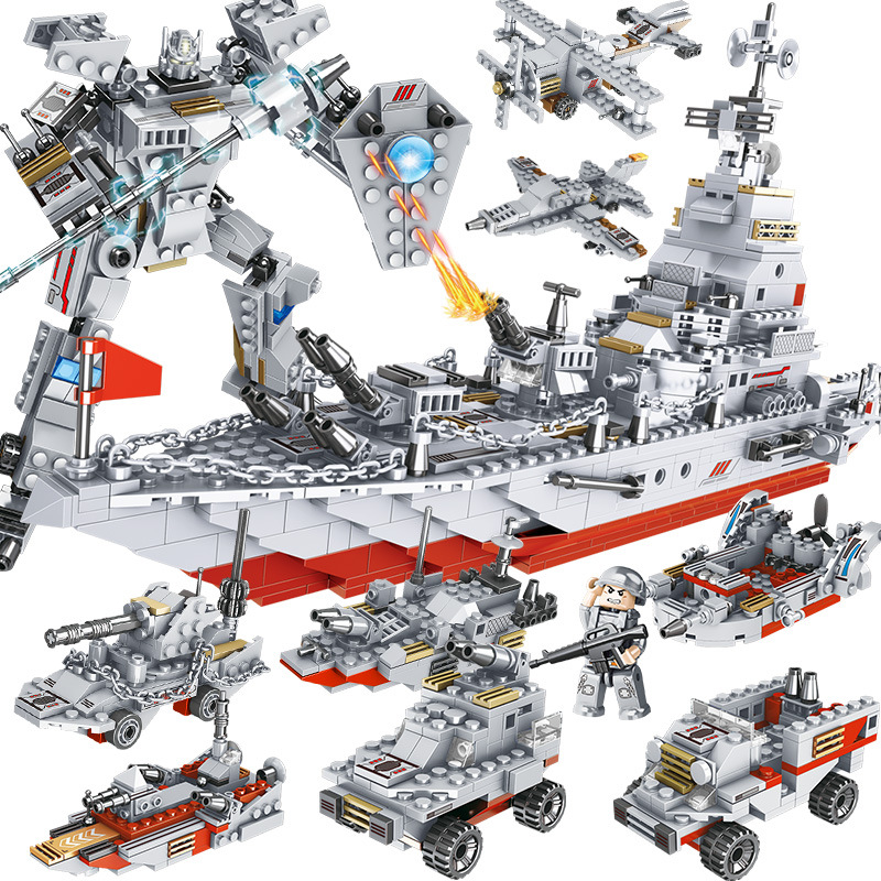 Đồ chơi lắp ráp Tàu Chiến TC1000 chi tiết gồm các mô hình lớn / Tàu chiến / Robot / Máy Bay [1000 Chi Tiết