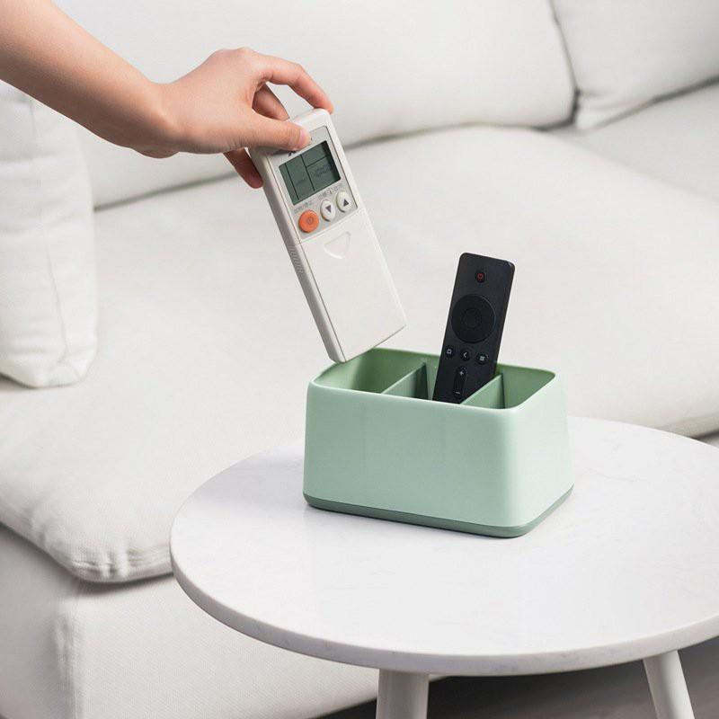Khay kệ nhựa để bàn đựng remote/bút/mỹ phẩm vật dụng đa năng tiện dụng 3 ngăn