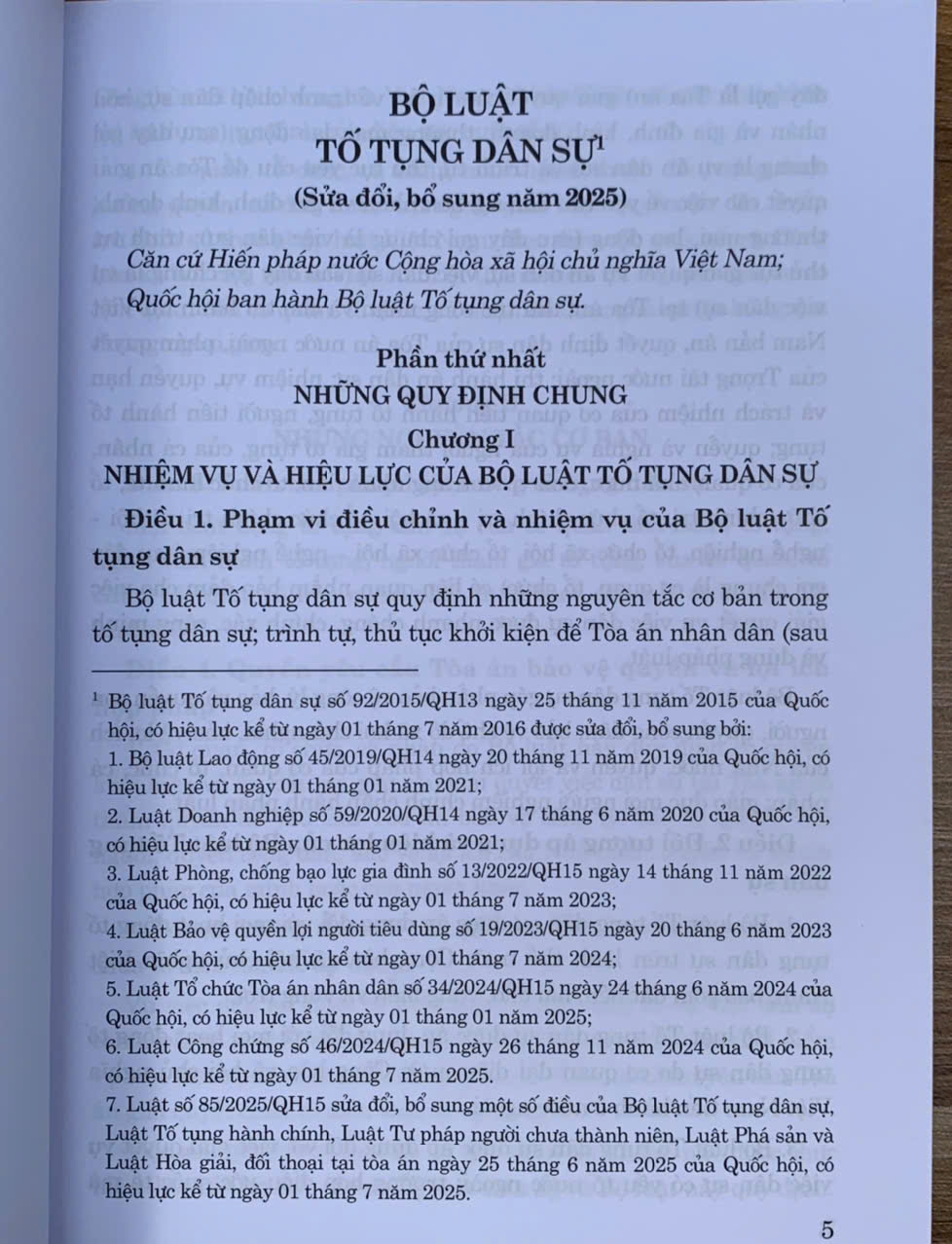 Bộ luật Tố tụng dân sự (Sửa đổi, bổ sung năm 2025)