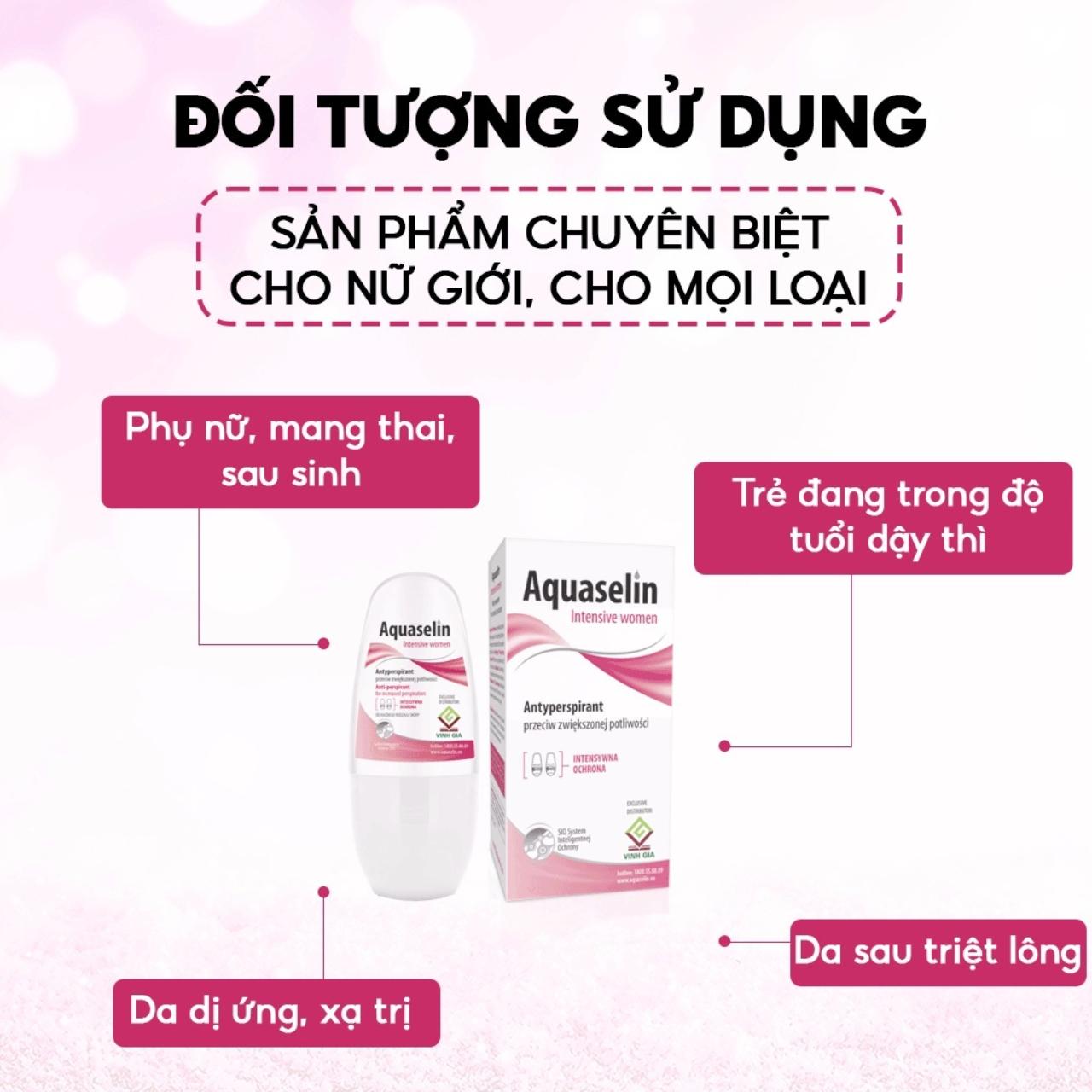 Lăn khử mùi dành cho nữ Aquaselin 50ml (loại mạnh)