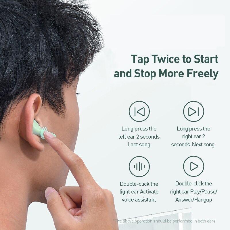 Tai nghe không dây cảm ứng Baseus Encok W09 True Wireless Earphones - Hàng Chính Hãng