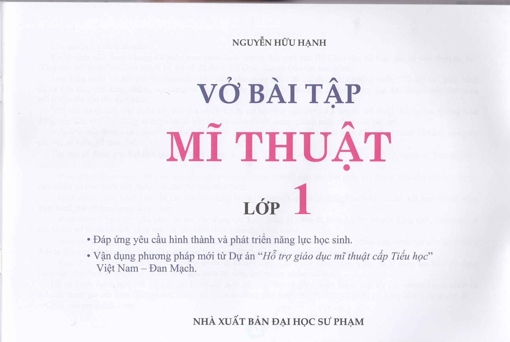 Vở Bài Tập Mỹ Thuật 1