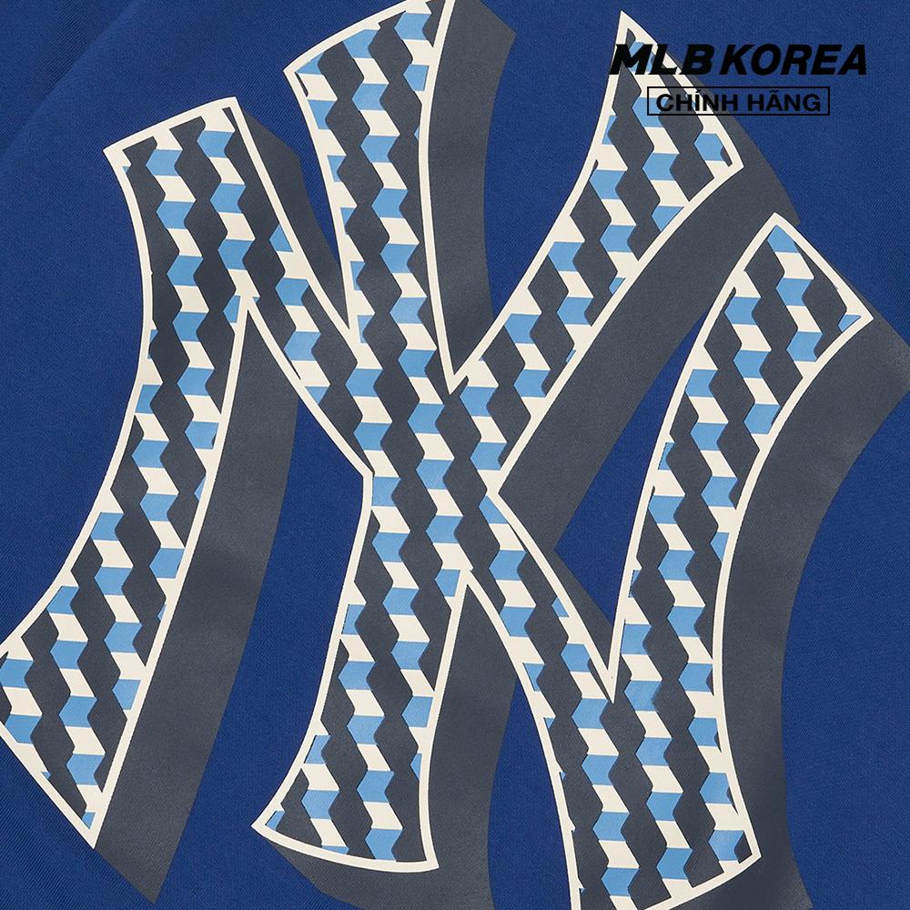 MLB - Áo hoodie tay dài phối mũ Cube Monogram Big Logo Overfit 3AHDM0424