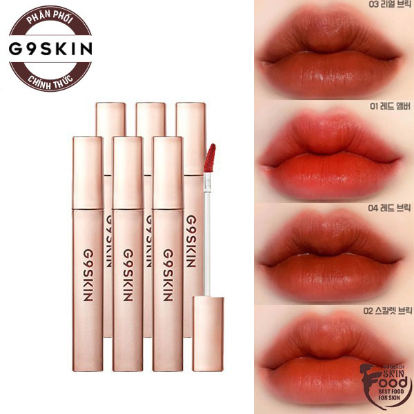 Son kem lì, siêu mịn mượt, lên màu chuẩn Hàn Quốc G9Skin First V-Fit Velvet Tint 3.5g