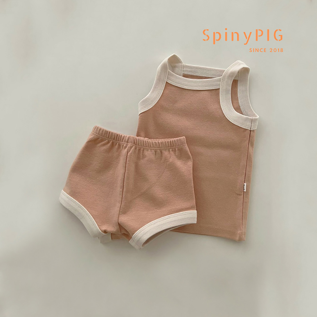 Bộ quần áo cho bé 0-3 tuổi style Hàn Quốc sát nách 2 dây dành cho hè thu chất liệu cotton cực đẹp