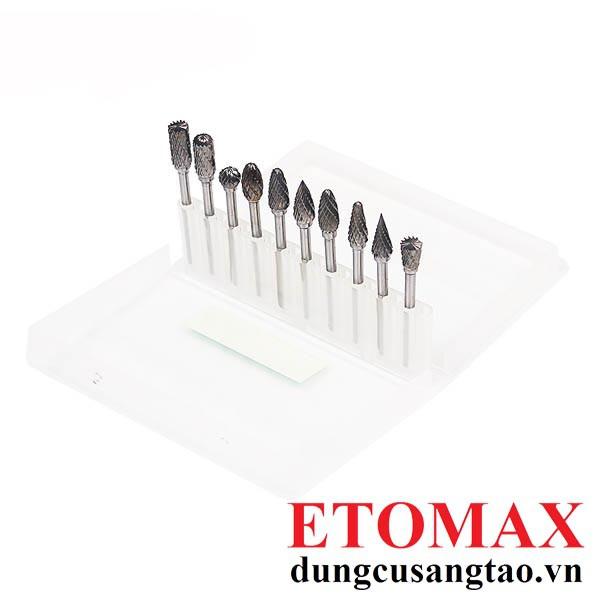 Bộ 10 mũi mài, khắc làm lũa Vonfram