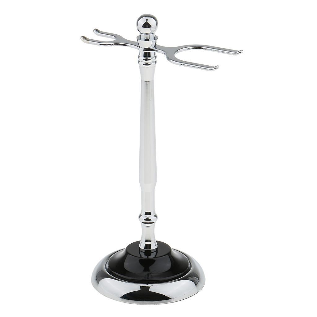 Removable Alloy Double Edge Men's Shaving Brush Straight Holder Stand Razors