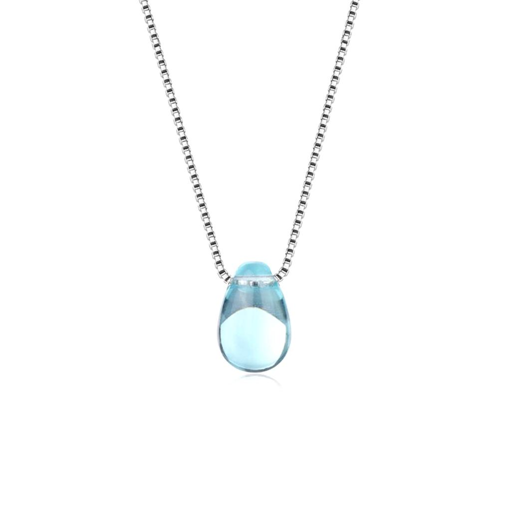 Dây chuyền bạc thời trang thiết kế kiểu ngọc xanh giọt nước ANTA Jewelry - ATJ9001