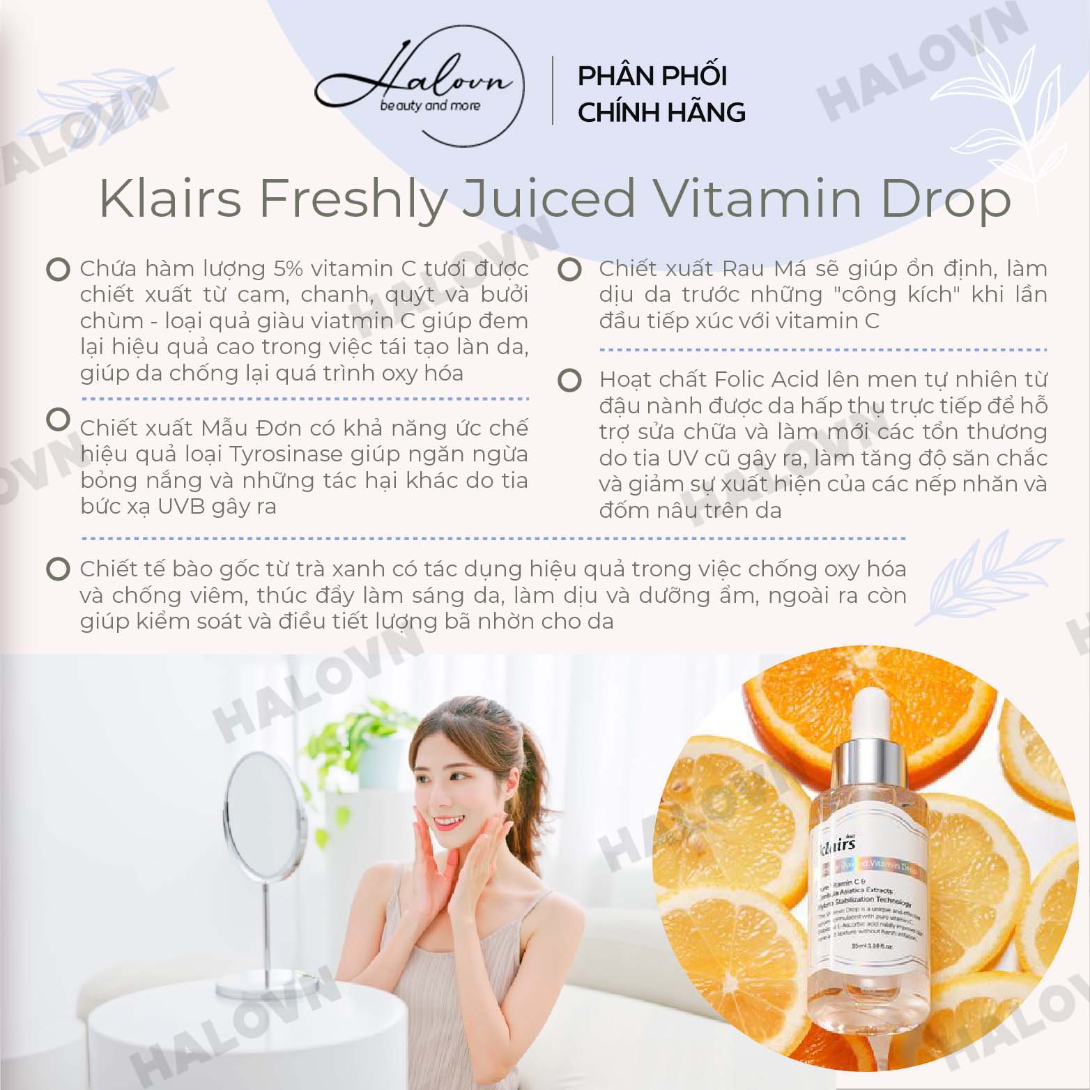 Tinh Chất Sáng Da Vitamin C Dear, Klairs Freshly Juiced Vitamin Drop 35ml