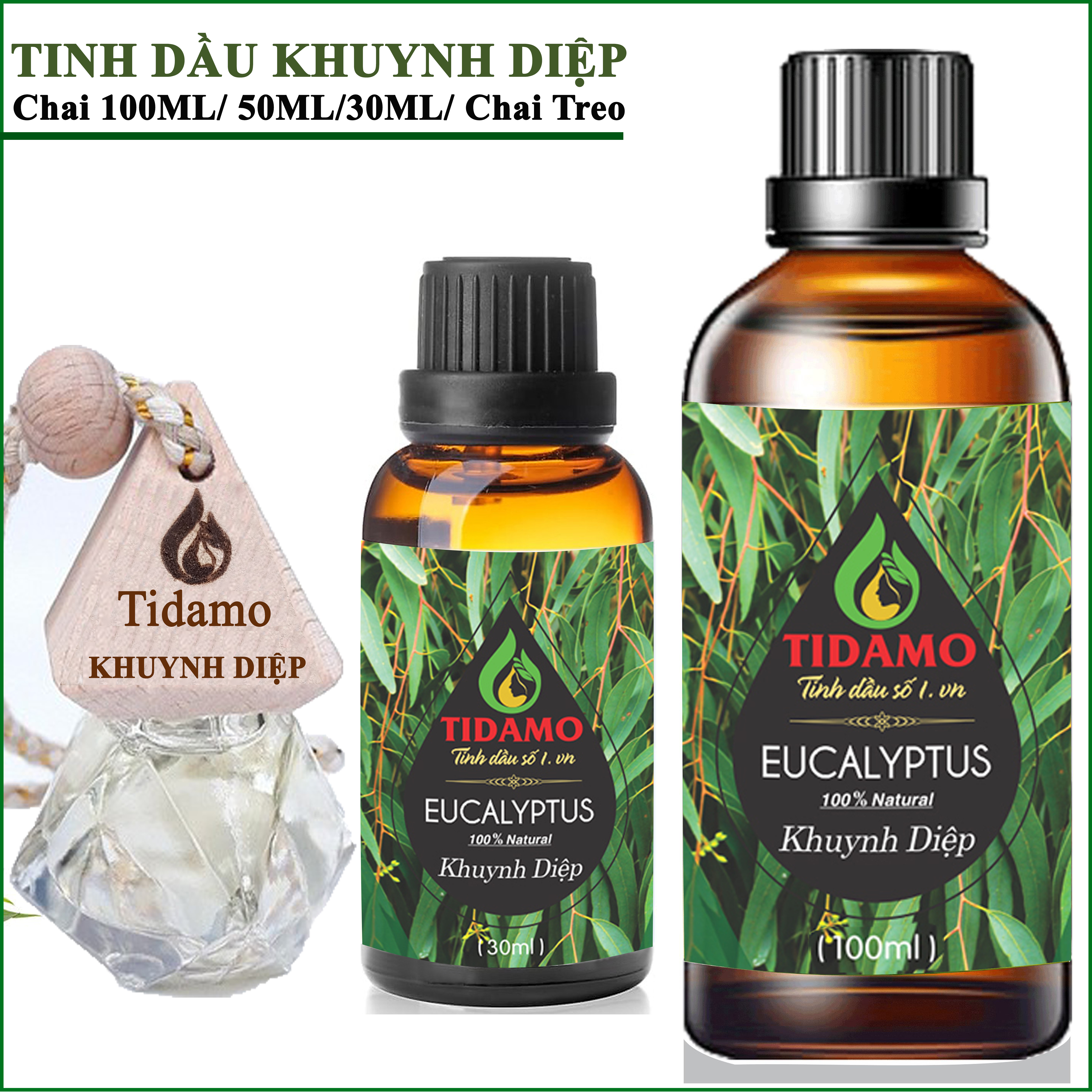 Tinh Dầu Khuynh Diệp Nguyên Chất, Tự Chọn Dung Tích | Chính Hãng, Có Kiểm Định Chất Lượng | Tinh Dầu Khuynh Diệp TIDAMO Xông Thơm Phòng, Giữ Ấm Cơ Thể và Đuổi Muỗi