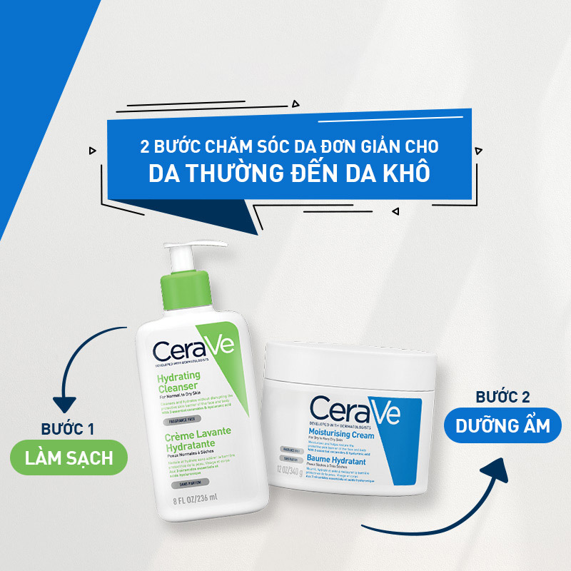 Kem dưỡng ẩm dành cho da khô CeraVe Moisturising Cream 340G