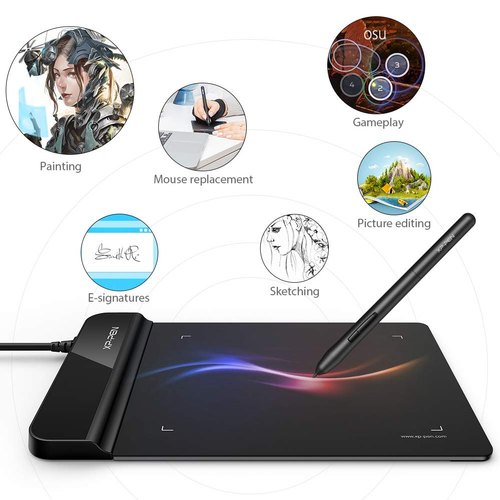 Bảng Vẽ Điện Tử XP-Pen Star G430S Siêu Mỏng Lực Nhấn 8192 Chơi OSU - Hàng Chính Hãng