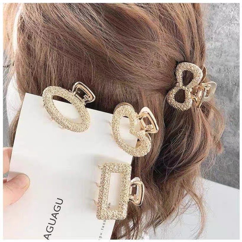 Kẹp Tóc Càng Cua Style Hàn Quốc - Kèm 1 Kẹp Tóc Ngọc Trai