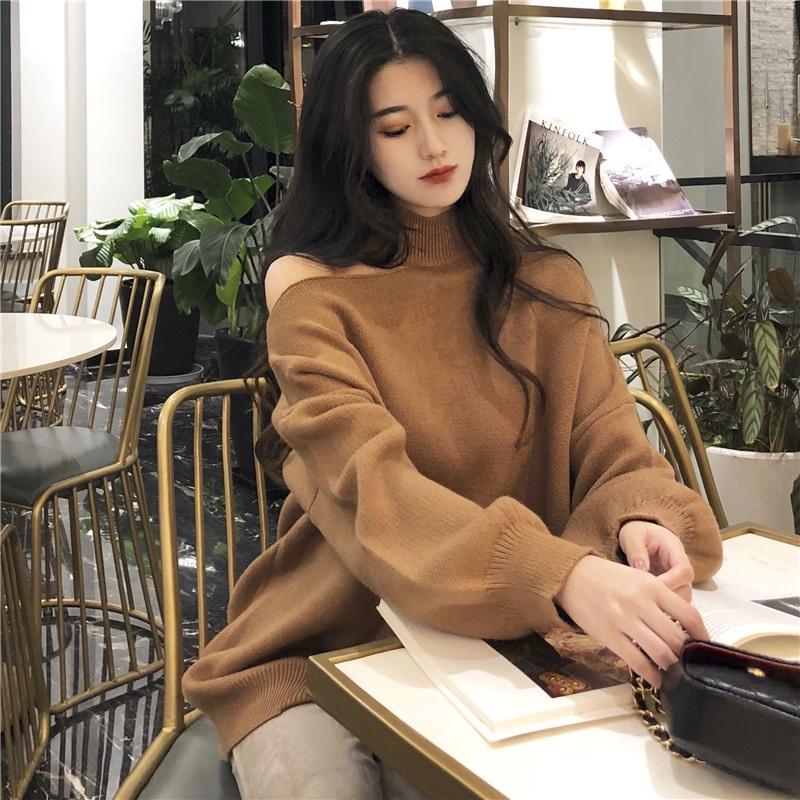 Áo khoét vai, áo lệch vai nữ đẹp tay dài form áo rộng kiểu xẻ vai style Hàn Quốc cá tính siêu xinh AO008