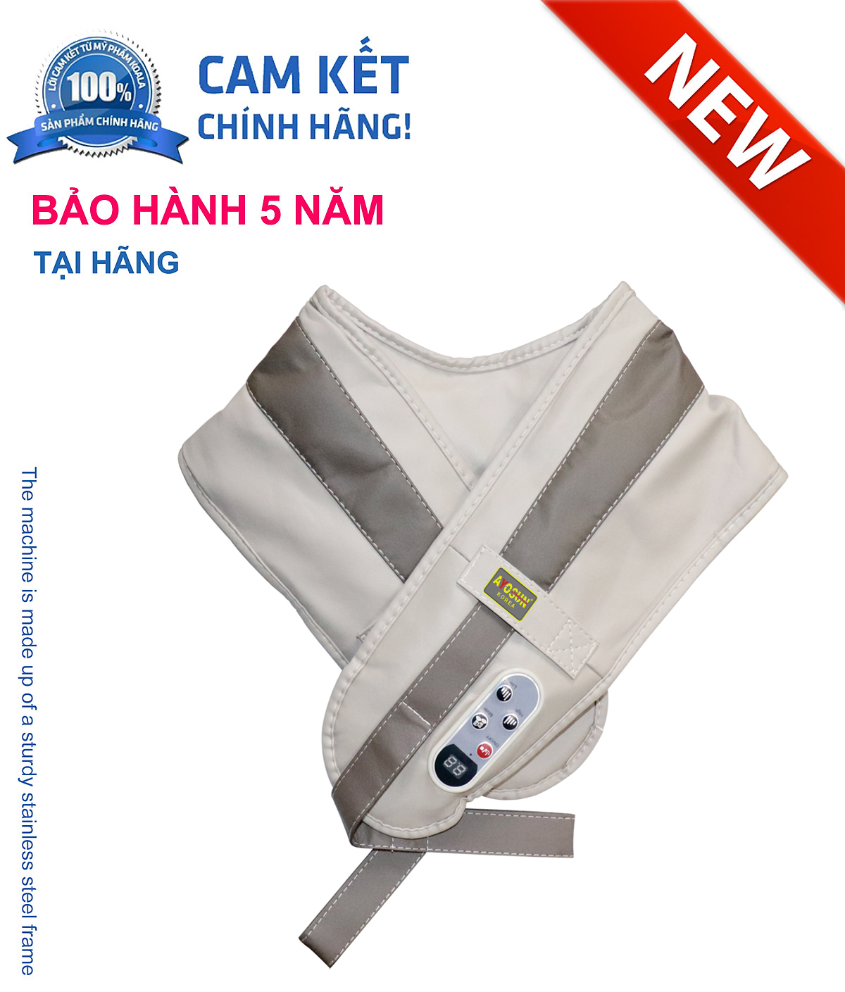 Máy massage đấm bóp thư giãn cổ vai gáy lưng aYosun Hàng Chính Hãng- 2.2kg, hàng cao cấp