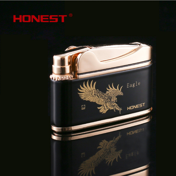Vỏ Hột Quẹt Bật Lửa Gas Honest BCZ-264 Thiết Kế Đôc Lạ Dùng Gas Đá Cao Cấp - Nhiều Họa Tiết