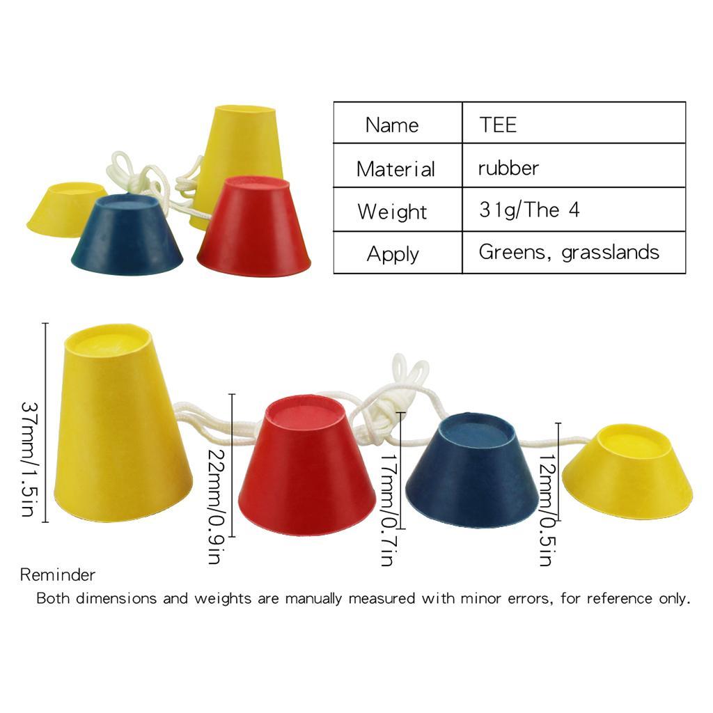 4pcs Durable Golf Rubber Tees Winter Foggy  & 5x  Soft Tees