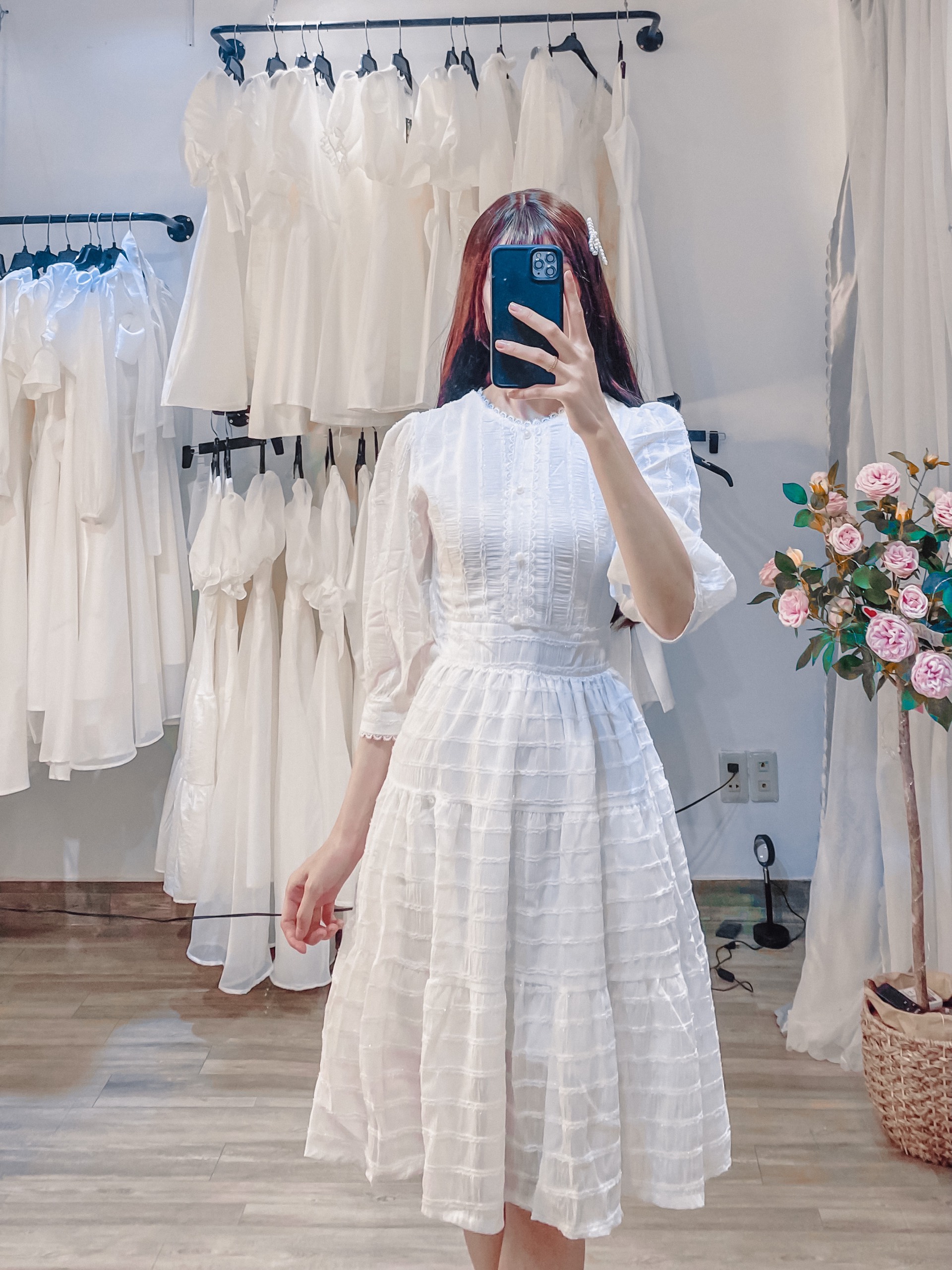 Đầm babydoll phối ren
