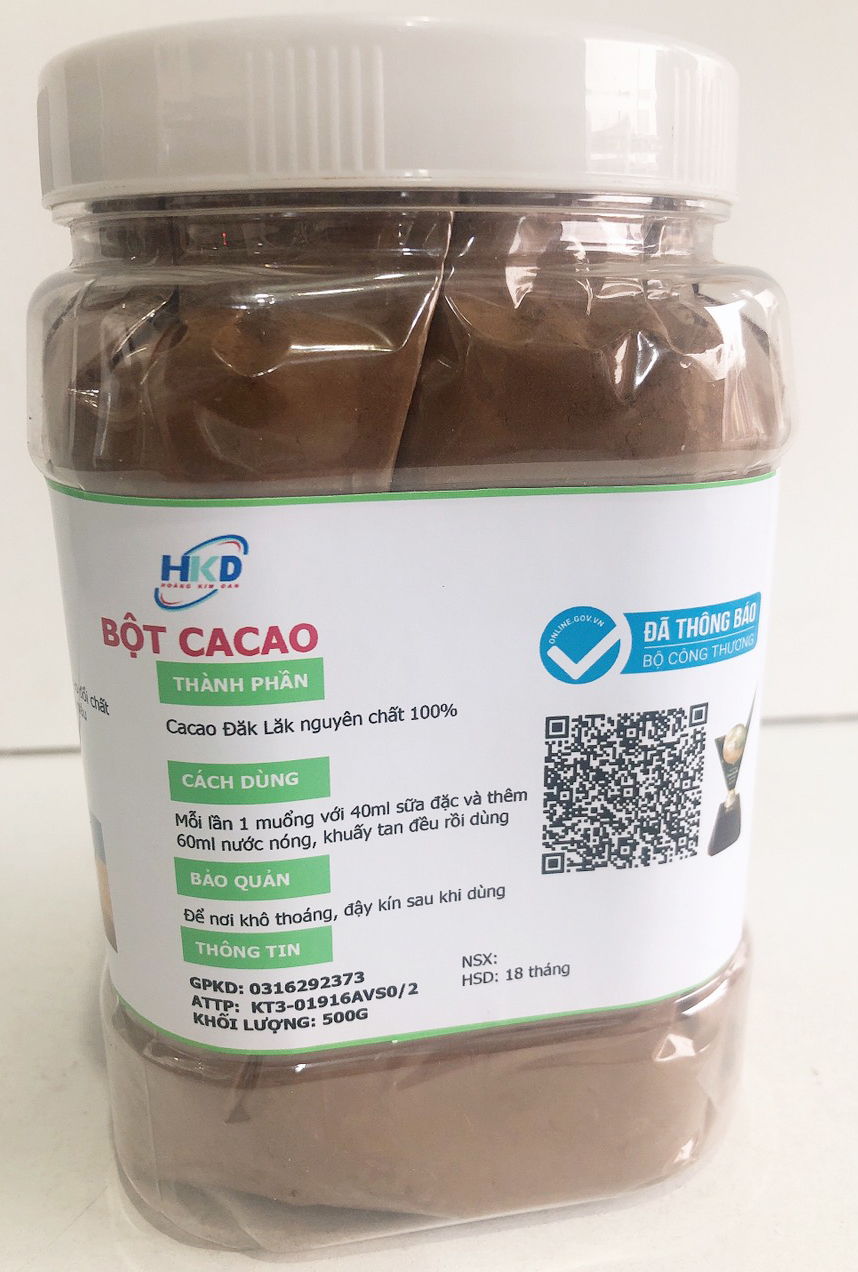 Bột Cacao Đắk Lắk nguyên chất (500gr)