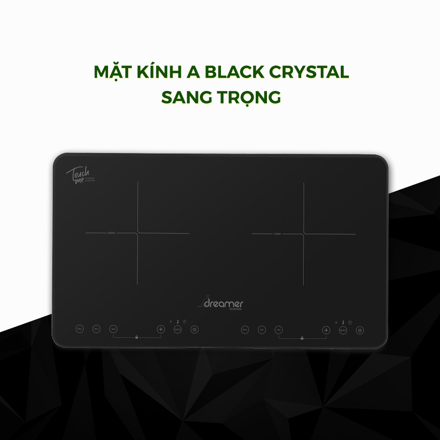Bếp Từ Dương Đôi DKA-DIC135G Công Suất 3500W, Chống Tràn, Cảnh Báo Nhiệt Dư, Khóa Trẻ Em, Cảm Ứng Sensor Touch