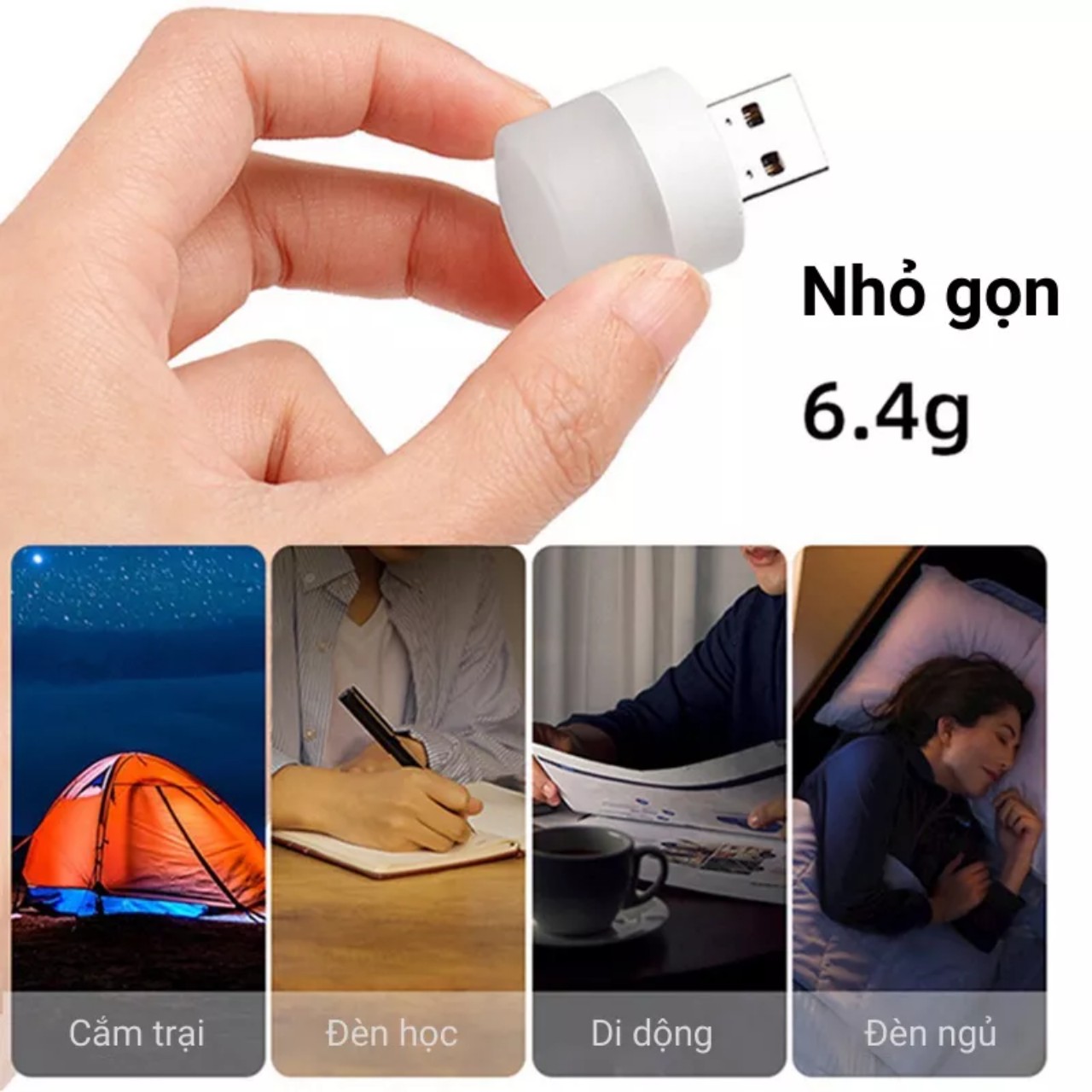 Đèn led mini, đèn đọc sách bảo vệ mắt cổng USB