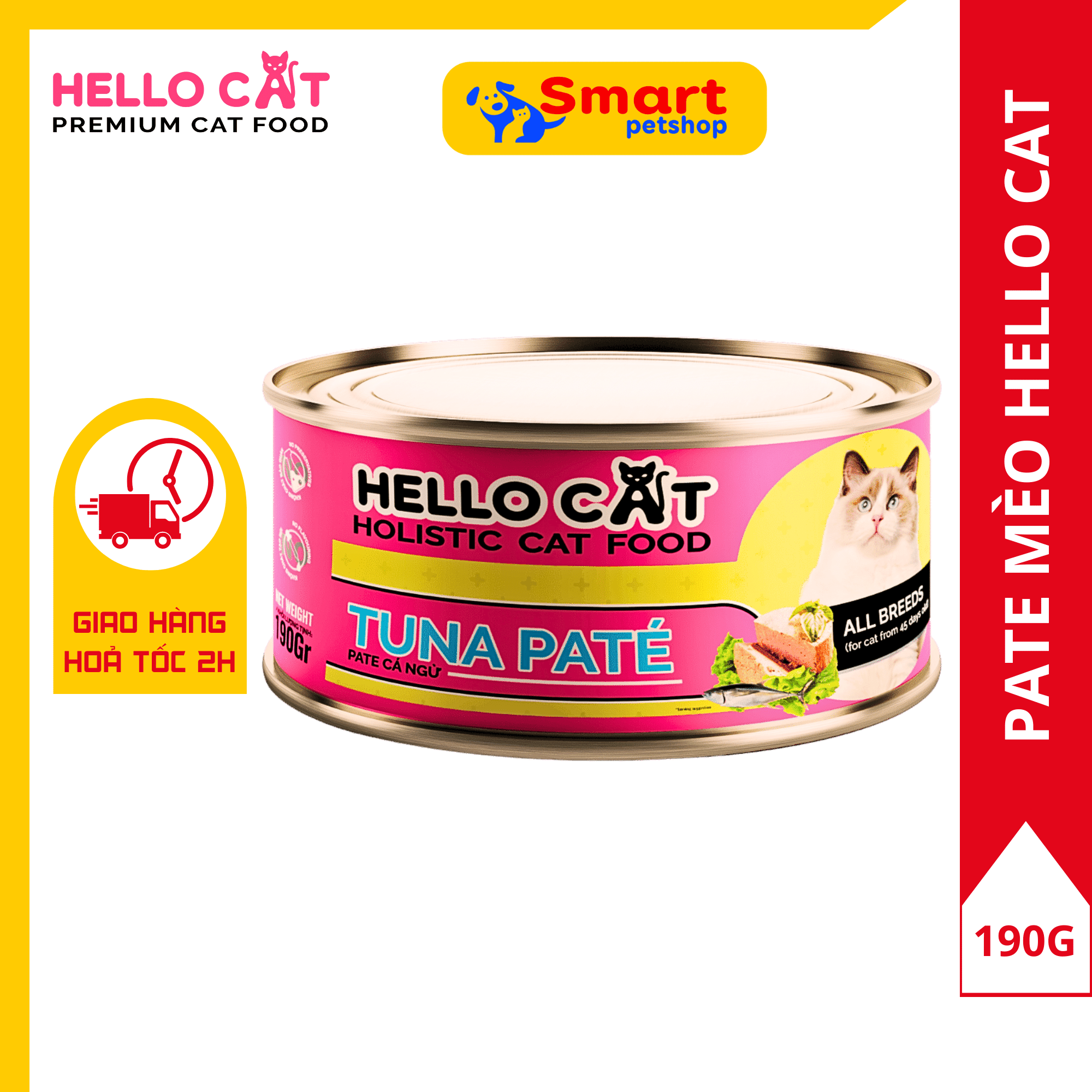 Pate Cho Mèo Mọi Độ Tuổi Vị Cá Ngừ - Hello Cat Tuna Pate