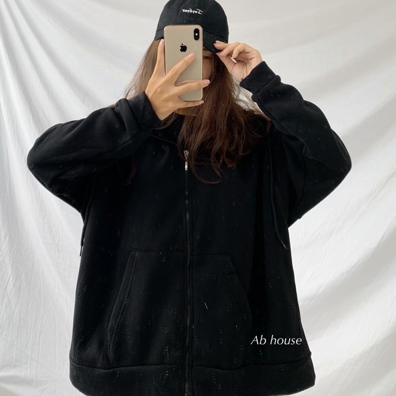 Áo khoác basic Zip trơn Unisex, áo khoác nỉ basic Zip trơn Unisex dáng rộng phong cách Hàn Quốc, Áo khoác nỉ hoodie trơn Unisex - Hoodie zip form rộng dáng suông basic ulzzang nam nữ