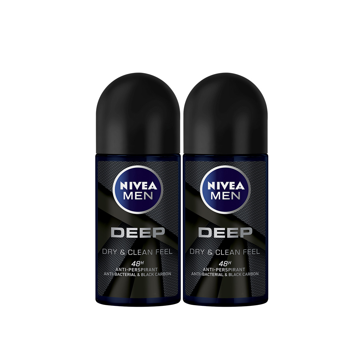 Combo 2 Lăn Ngăn Mùi NIVEA MEN DEEP Than Đen Hoạt Tính 50ml - 80031