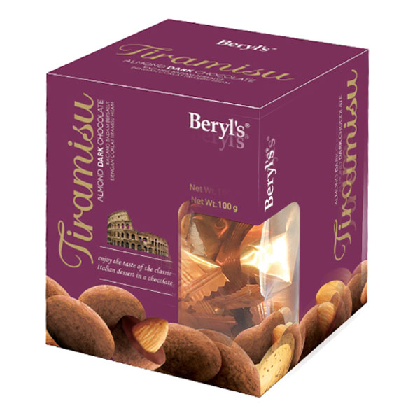 Choco Beryl's Tiramisu Almond Dark (100g)