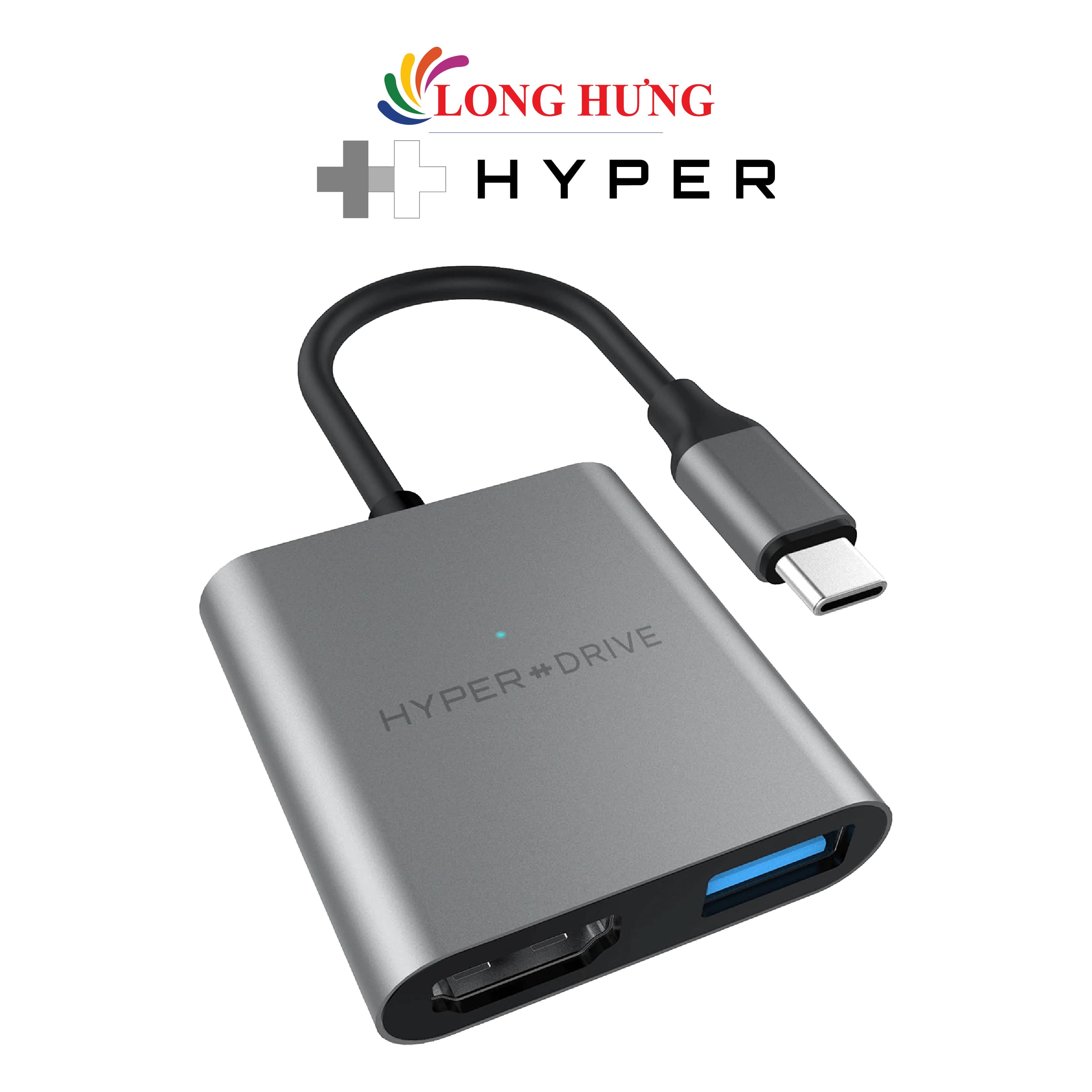 Cổng chuyển đổi HyperDrive 3-in-1 USB-C Hub HD259A - Hàng chính hãng