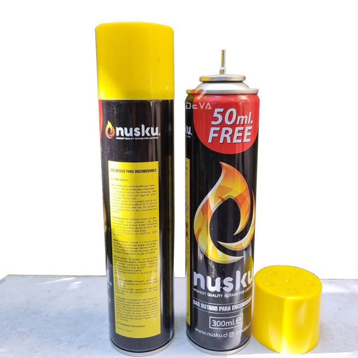 Bình gas bơm chuyên cho Bật lửa hột quẹt Nusku 300ml