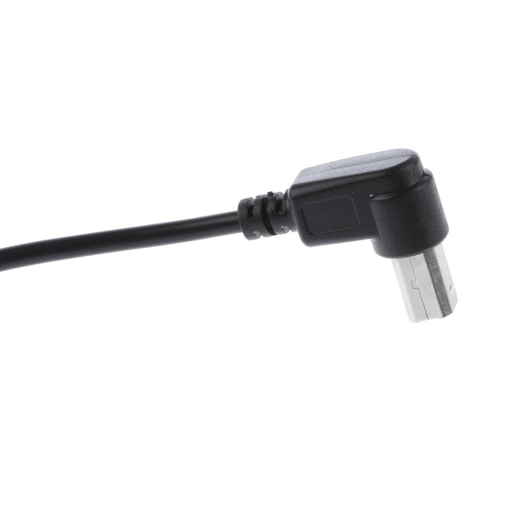 USB2.0 Male to Type B 90Degree Angle Extension Adapter Cable Right+Up Angle