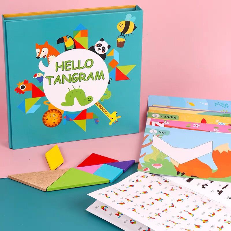 Tangram có tranh ghép hình sáng tạo cho bé