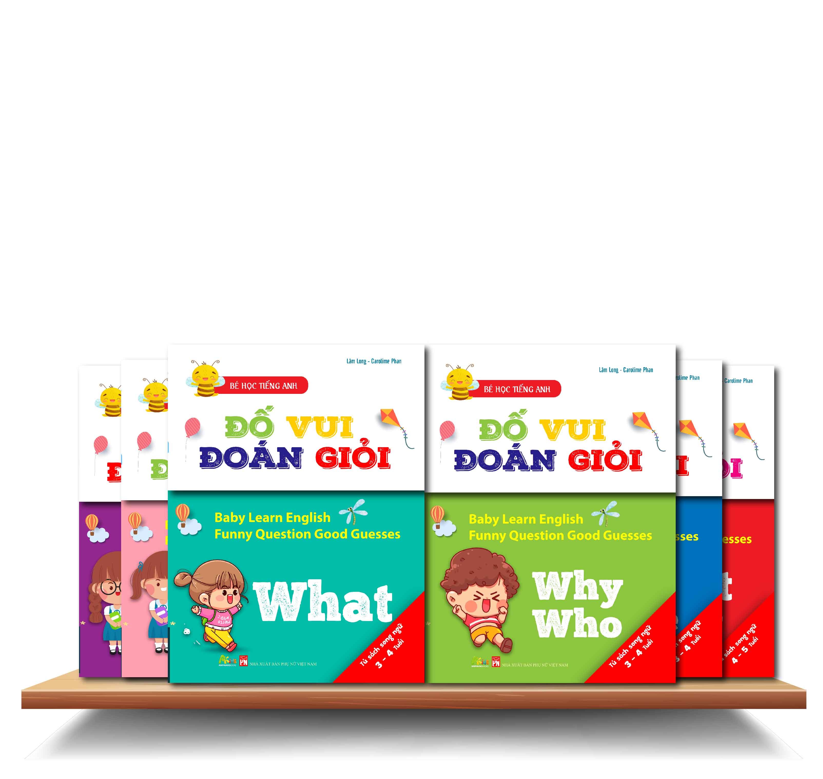 Bộ 6 Cuốn Bé Học Tiếng Anh - Đố Vui Đoán Giỏi: Why, Who, When, How, Where, What