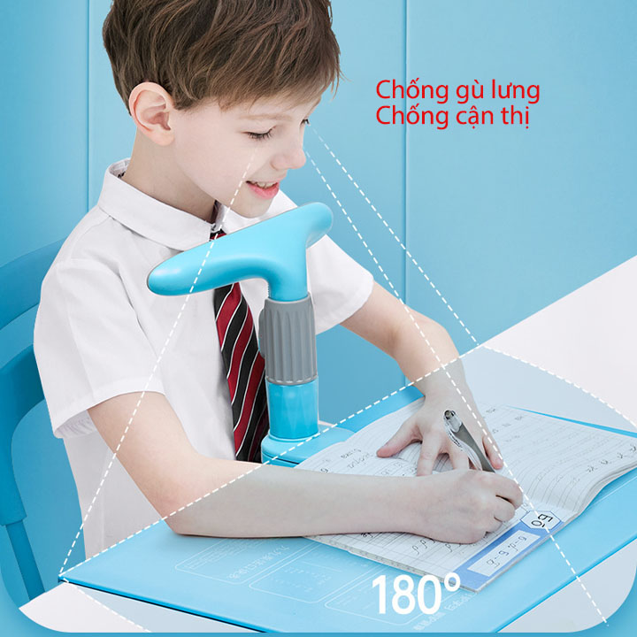 Giá đỡ chống gù lưng, chống cận thị giúp bé ngồi đúng tư thế, bằng nhựa ABS, gắn bàn học