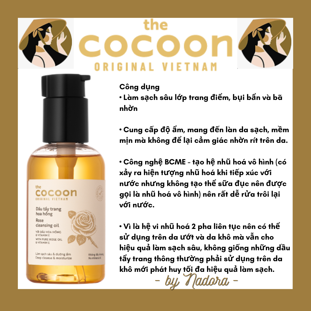 Dầu Tẩy Trang Hoa Hồng The Cocoon Rose Cleansing Oil 140ml