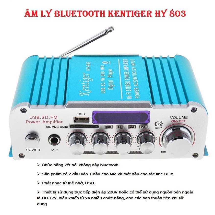 Amply nghe nhạc và hát karaoke,Amly mini Karaoke Kentiger HY 803,BT-298A, âm thanh cực đỉnh, hàng nhập khẩu