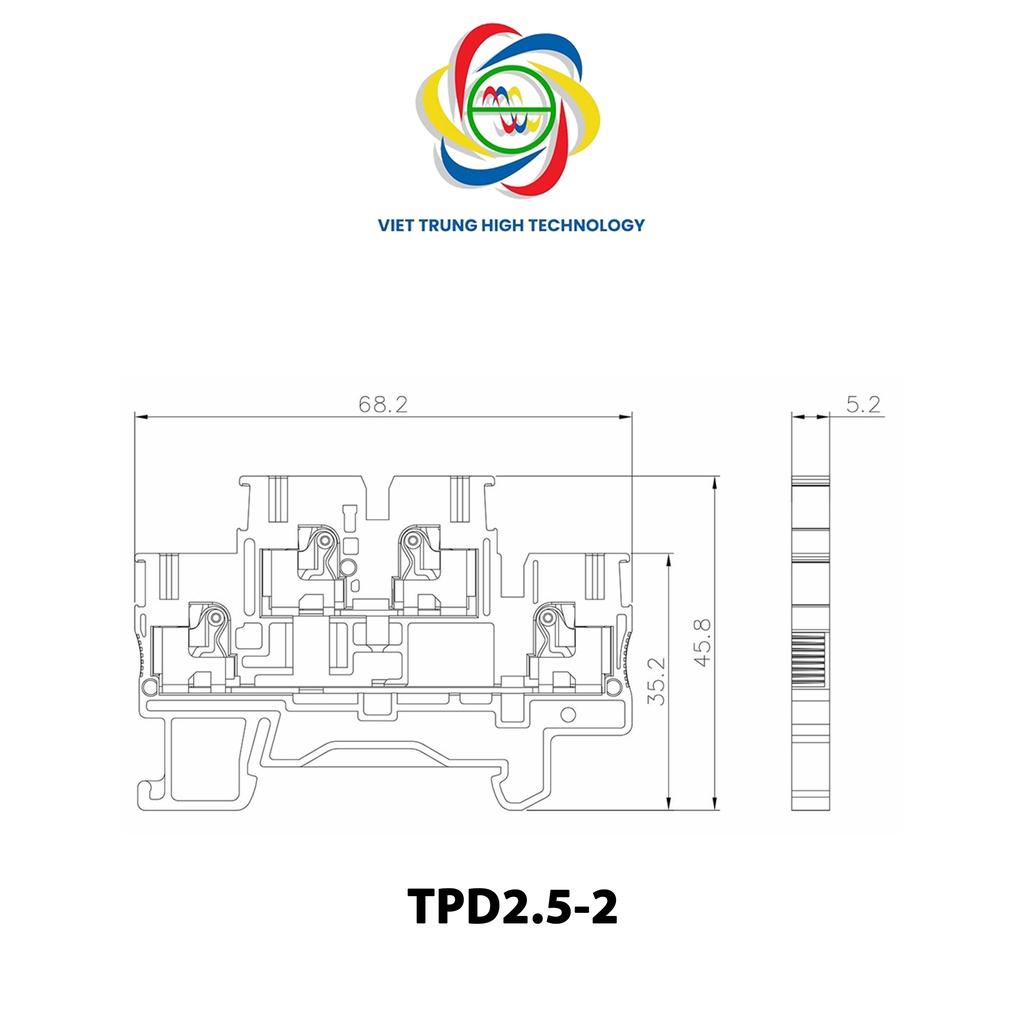 Hộp 100 cái Cầu đấu dây hai tầng SUPU TPD2.5-2