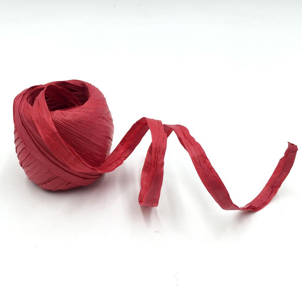 5-10pack 20m/Roll Raffia Paper Ribbon Gift Package String Scrapbooking red