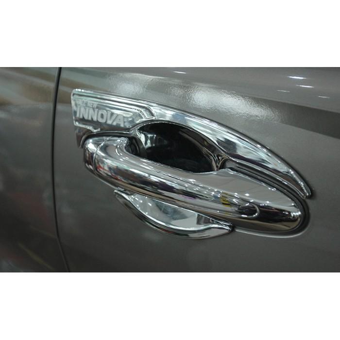 Bộ ốp tay nắm, hõm cửa xe Toyota innova 2016-2019 mạ Crom