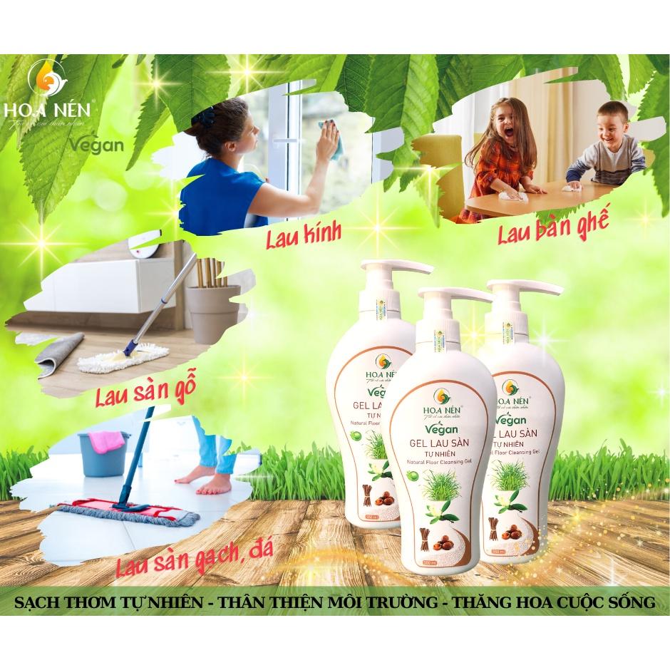 Gel lau sàn thiên nhiên - Hoa Nén - vegan- Đuổi muỗi, an toàn sức khoẻ