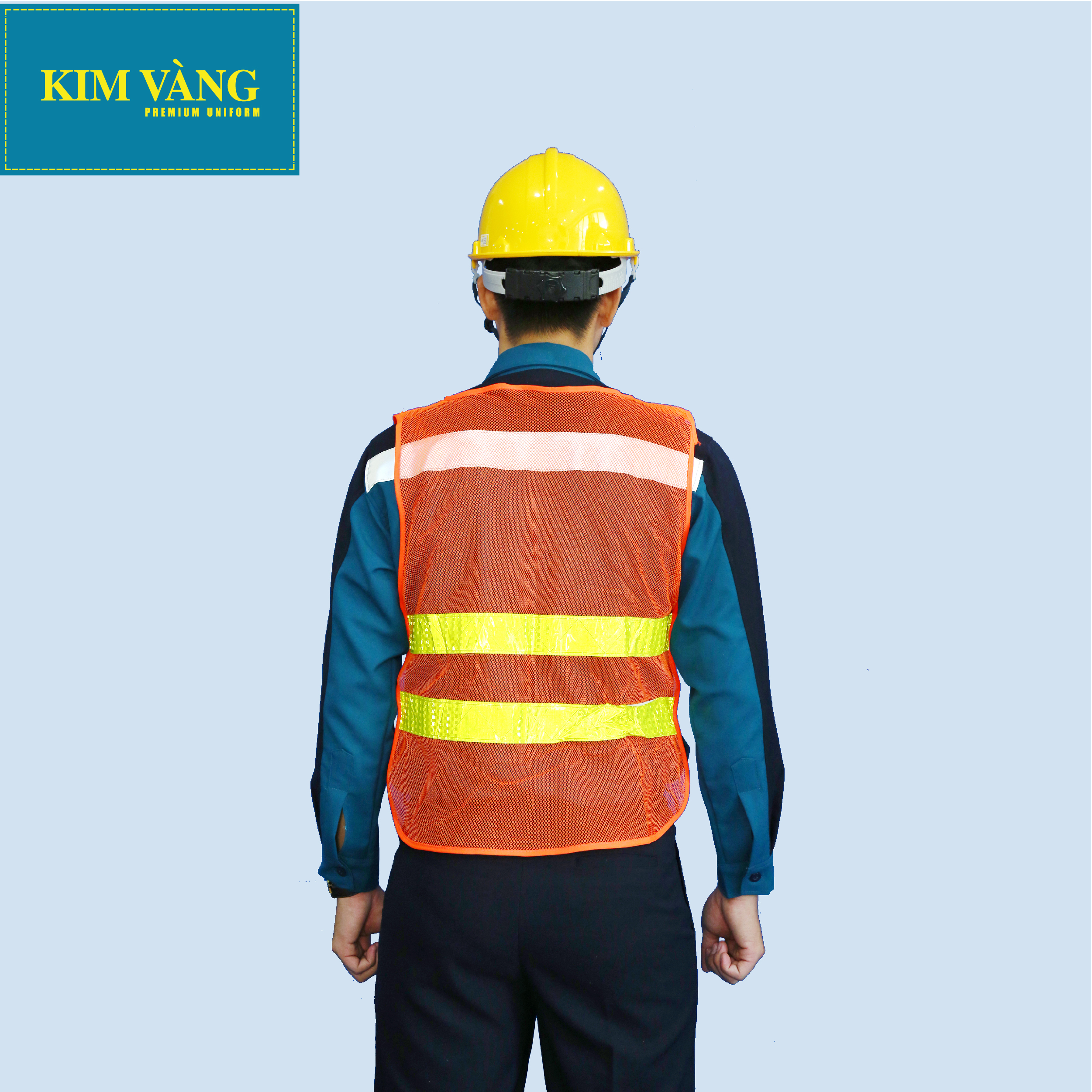 [KIM VÀNG] Áo ghile lưới công nhân, công trình đồng phục bảo hộ lao động chất liệu lưới phối phản quang 3M cao cấp - Phản quang vàng
