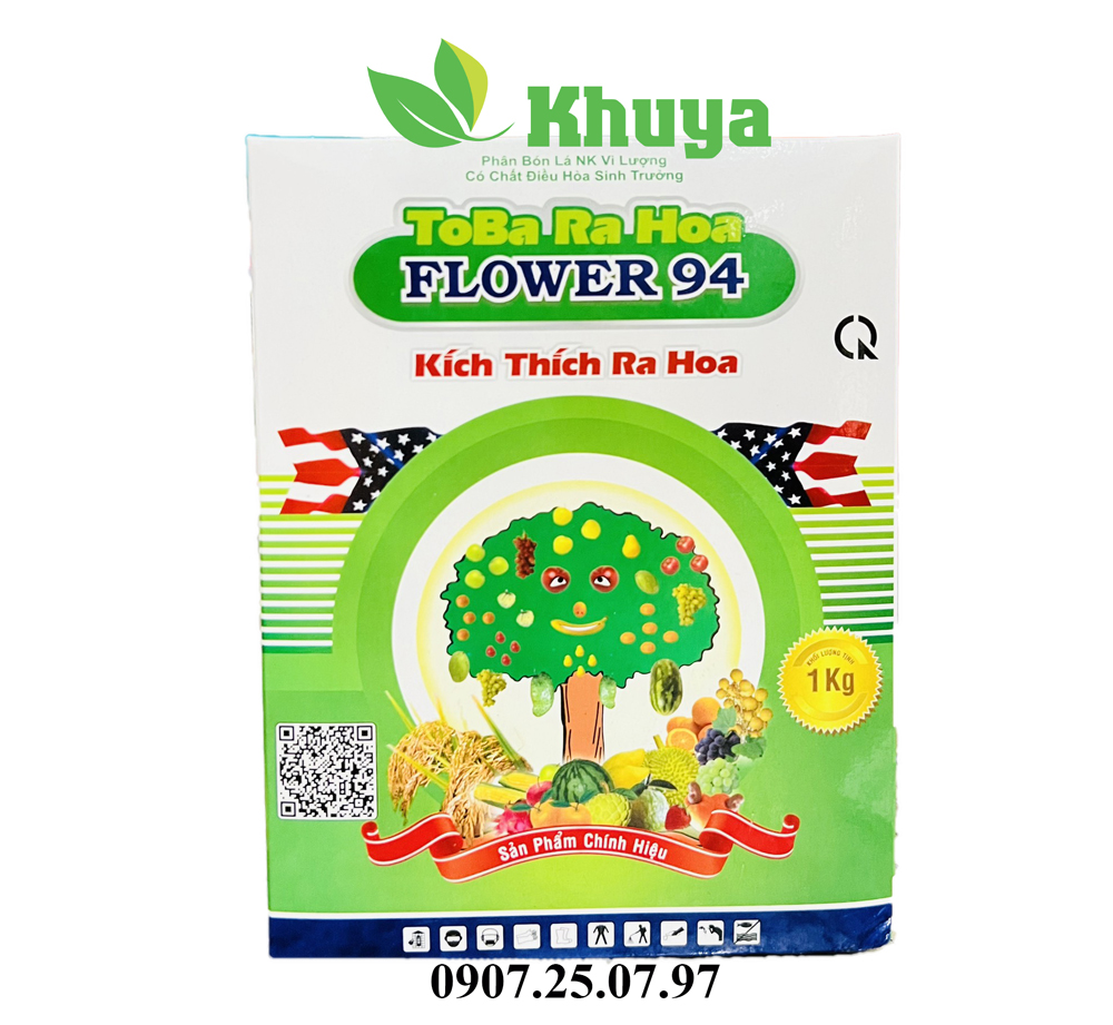 Điều hòa sinh trưởng Flower 94 hộp trắng 1kg