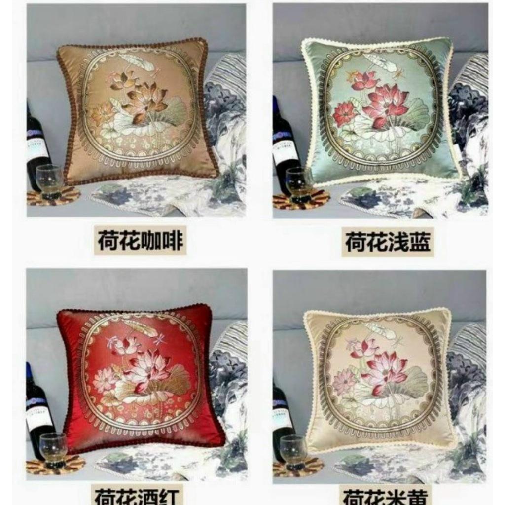Gối tựa lưng sofa - Gối tựa tây Âu thêu hoa