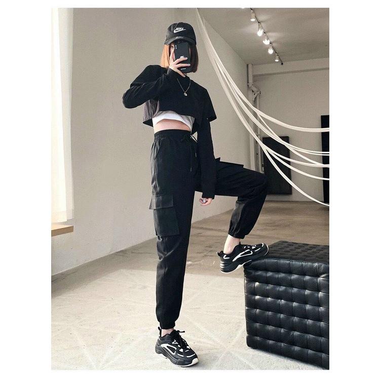 Quần Kaki Ống Rộng Unisex Quần Kaki Hàn Quốc trẻ trung phong cách cạp chun vải mềm co giãn