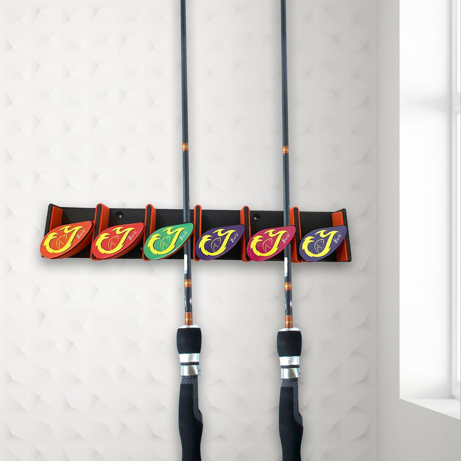 Wall Mounted Fishing Rod Rack Storage Vertical Fishing Rod Holder for Garage