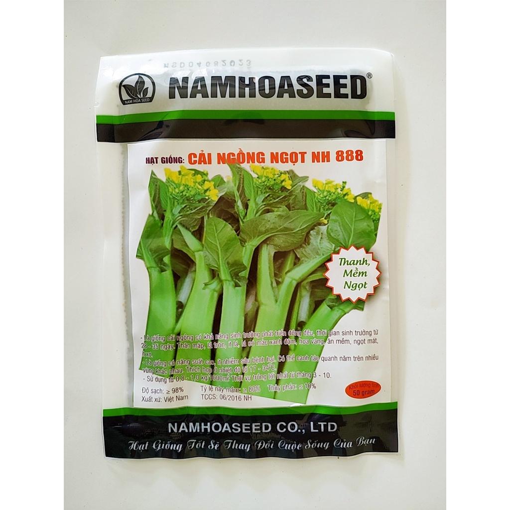Hạt giống cải ngồng ngọt NH 888 dễ trồng, chịu nhiệt tốt,năng suất cao, ít sâu bệnh gói 50gr