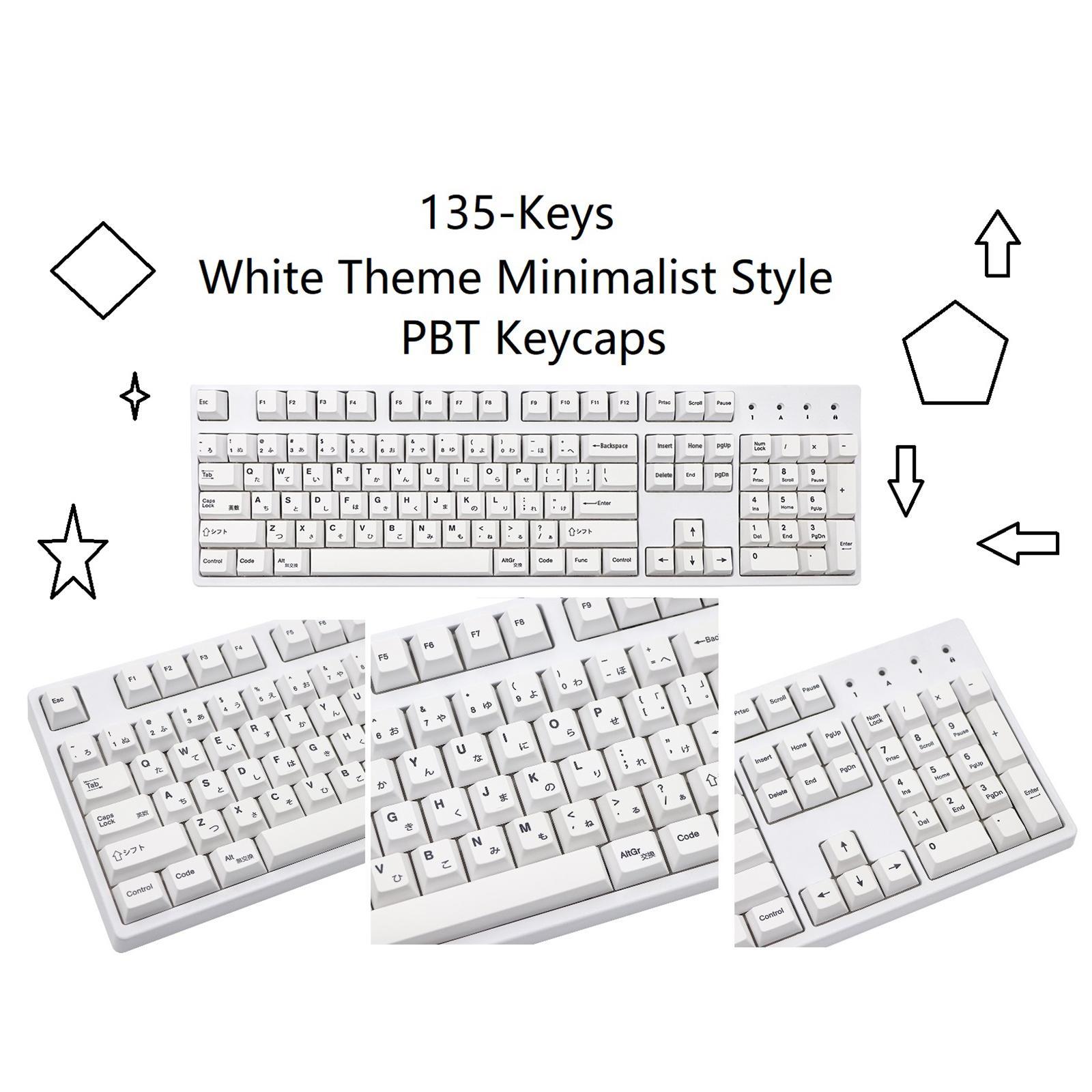 135-Key Minimalist Theme  DIY Parts for Cherry 108 keys Only